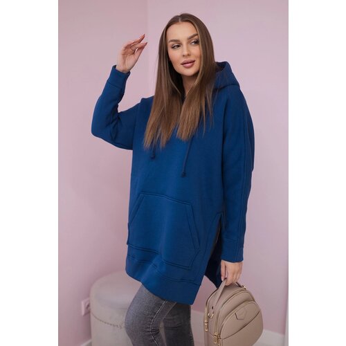 Kesi Insulated sweatshirt with slits on the sides jeans Cene