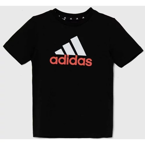 Adidas Otroška bombažna kratka majica U BL 2 TEE črna barva, IV7324