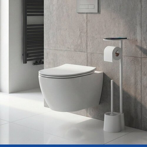 Wenko Belo plastično stojalo za WC papir z WC &amp;scaron;četko Albella &amp;ndash; Slike