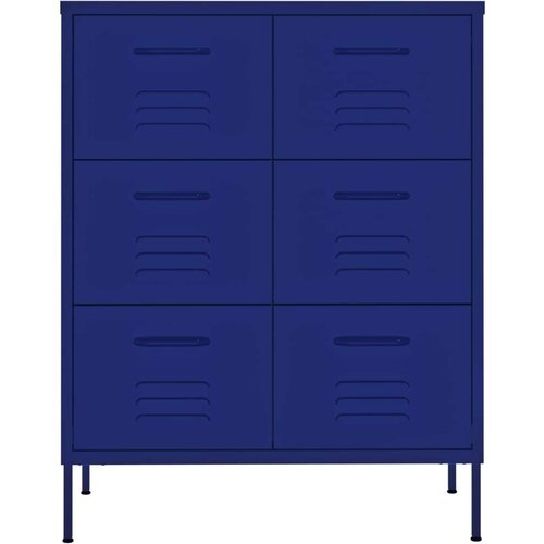 VidaXL Ormarić s ladicama modri 80 x 35 x 101,5 cm čelični Slike