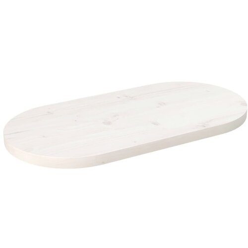 vidaXL Mizna plošča bela 70x35x2,5 cm trdna borovina ovalna Cene