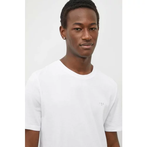 IRO Bombažna kratka majica moški, bela barva