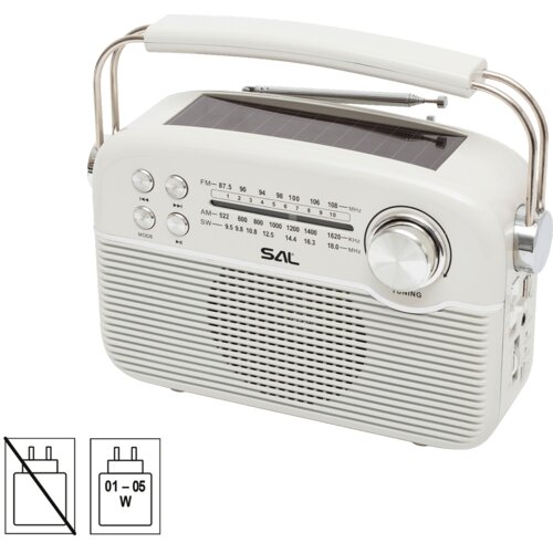 Sal Radijski sprejemnik na sončno energijo, FM-AM-SW, Bluetooth - RPR9 Cene