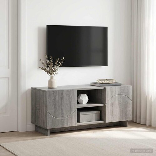  TV stalak 90 x 34,5 x 40 cm Siva Sonoma Konstruirano drvo Slike