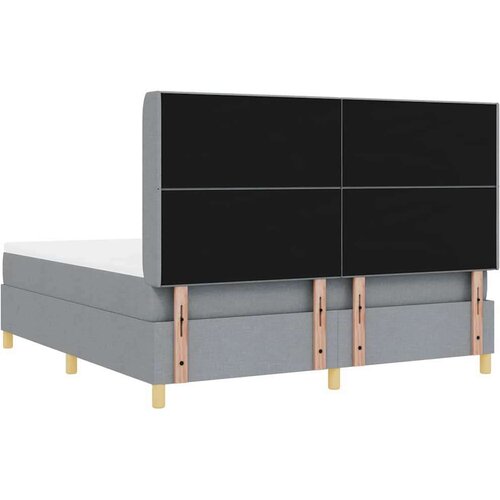 Box spring krevet Svijetlo siva 140 x 200 cm tkanina Slike