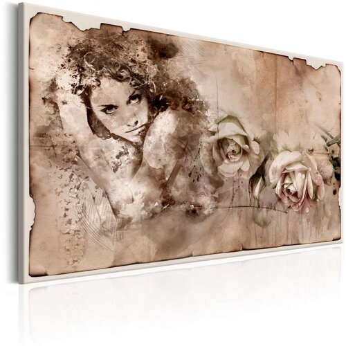  Slika - Retro Style: Woman and Roses 60x40 Slike