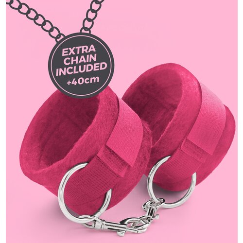 Crushious Lisice za zapešća - Tough Love, s 40 cm lančićem, ružičaste Cijene