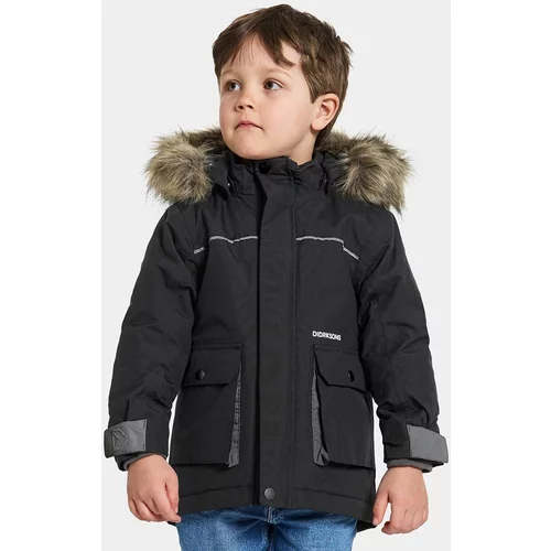 Didriksons Otroška zimska jakna KURE KIDS PARKA črna barva