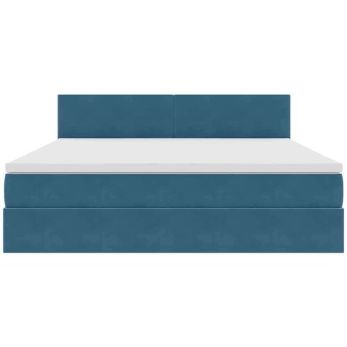  Krevet s od storage s madracem Tamno plava 160 x 200 cm Bar&amp;scaron;un Slike