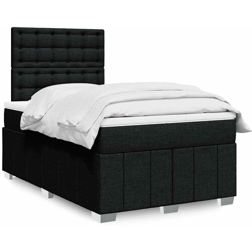  Krevet box spring s madracem crni 120 x 190 cm od tkanine Cijene