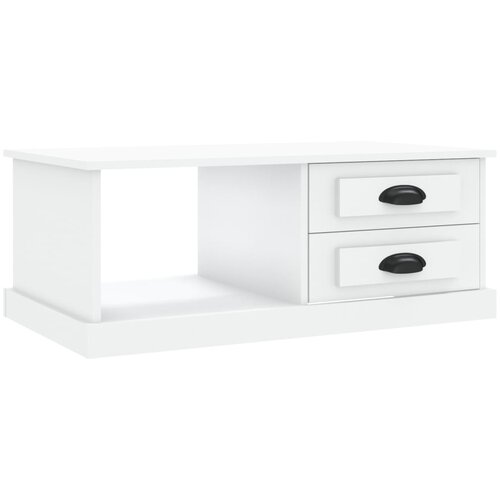Maison Chic Klubska mizica - kavna mizica - Nizka mizica bela 90x50x35 cm inženirski les, (21755018) Slike