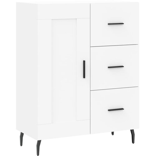  Visoka komoda bijela 69,5x34x180 cm konstruirano drvo Slike