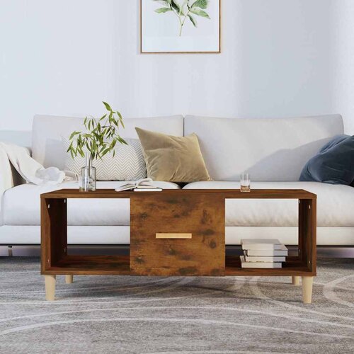  Stolić za kavu boja hrasta 102 x 50 x 40 cm konstruirano drvo Smeđa Cene