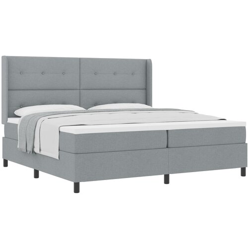 vidaXL Krevet sa presvlakom i madracem Svjetlosiva 200x200 cm Cijene