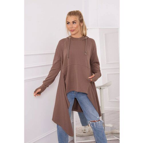 Kesi Blouse flared at the bottom mocca Slike