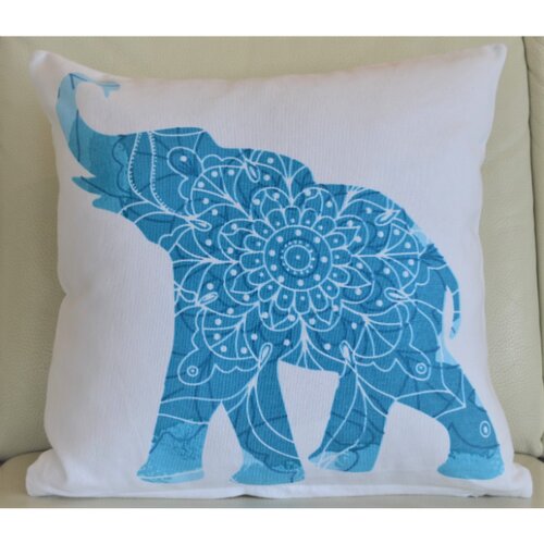 plavi slon dekorativni jastuk 40x40cm Slike