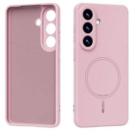 Chameleon Gumiran magnetni ovitek (TPU Magnetic Pastel) za Samsung Galaxy S26, roza Slike