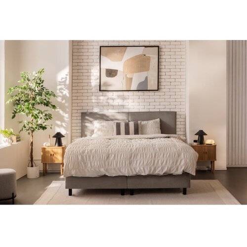 Bonami Selection Smeđe-sivi boxspring krevet s prostorom za odlaganje 180x200 cm Elva Bold &amp;ndash; Slike