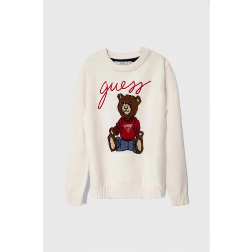 Guess Dječji džemper boja: bijela, topli