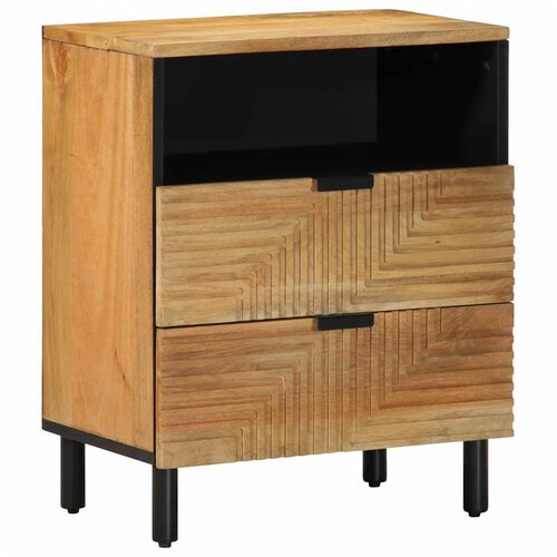 vidaXL Nočna omarica Brown 50x33x60 cm Masivni les Mango Cene