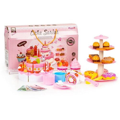 ECO TOYS Set za rođendansku tortu s dodacima, 125 elemenata 3 god+ Slike