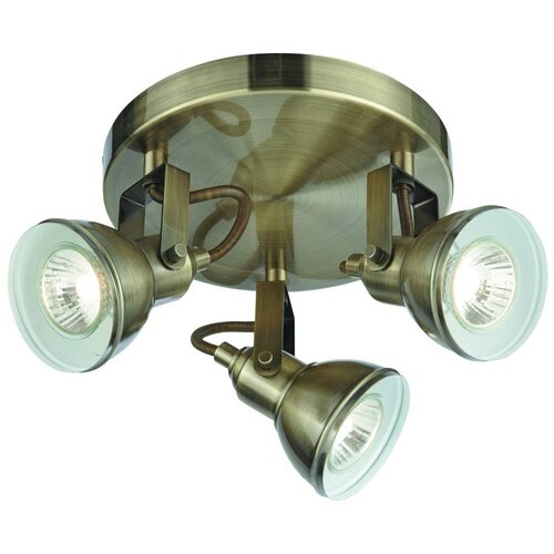Searchlight Focus 3-lučna nastavljiva stropna svetilka, antična medenina, GU10, (22100895) Cene