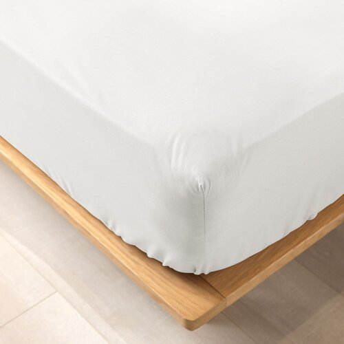 Douceur d intérieur Bijela plahta s gumom od organskog pamuka 140x190 cm Biolina – Cijene