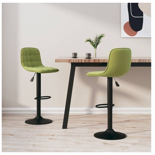 vidaXL Barski stolci 2 kom svjetlozeleni baršunasti Cijene