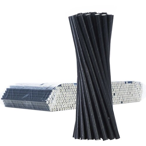 GSG24 BIO ekološke papirnate slamice PAPIRNATE SLAMICE 6/205mm - črne 500 kos., (21384226) Cene