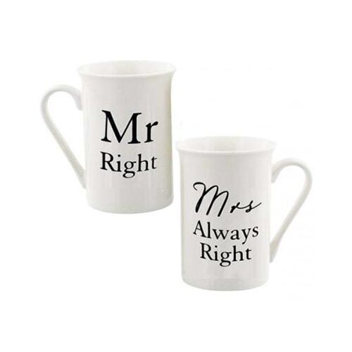 Widdop & Co. Set šolja Mr Right & Mrs Always Right Cene
