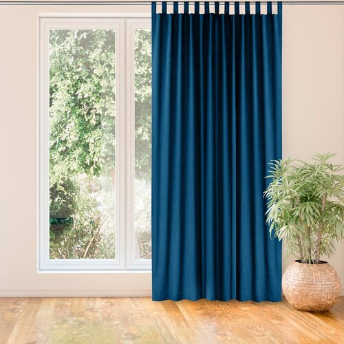  Curtain MILANA color indigo style classic 10cm tab tops chenille 560x300 HOMEDE Slike