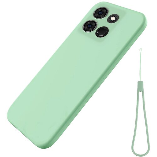 INORCO Za Infinix Smart 7 4G hrbtni pokrovček telefona proti padcem iz tekočega silikona, mehka podloga za telefon s trakom, (22034481) Slike