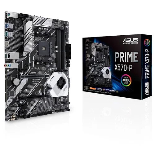 Mb ASUS PRIME X570-P AMD AM4 ATX PCIe 4.0, , DDR4 4400MHz, dual M.2, HDMI, SATA 6Gb/s, USB 3.2 Gen 2 and Aura SynC RGB header