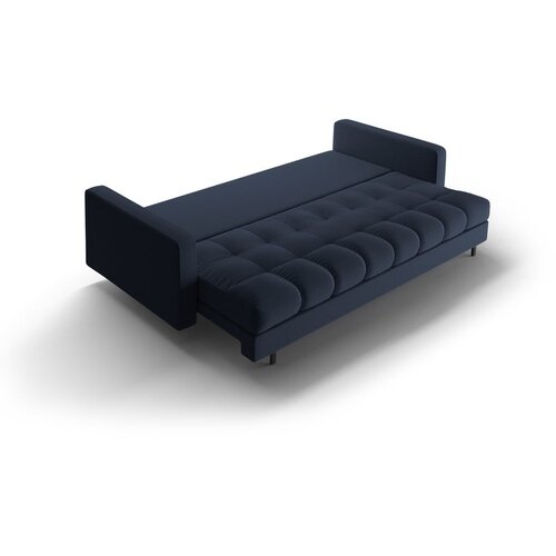 Cosmopolitan Design Temno modra raztegljiva sedežna garnitura s prostorom za shranjevanje 222 cm Bali &amp;ndash; Slike