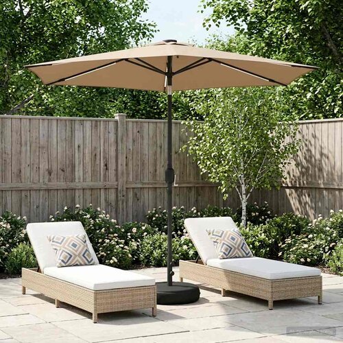  Suncobran za vrt s LED svjetlima i postoljem 270 x 270 cm Slike