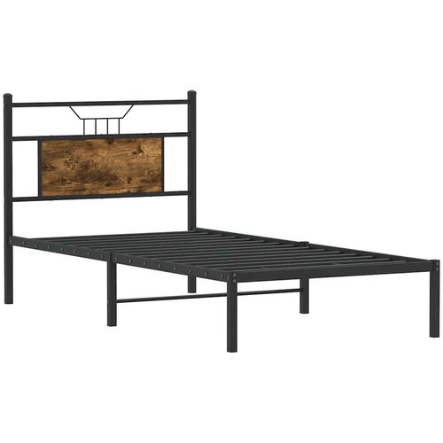VidaXL Okvir kreveta bez madraca dimljena boja hrasta 90x190 cm drveni Slike