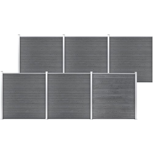 vidaXL Vrtna ograja WPC 1045x186 cm siva Cene