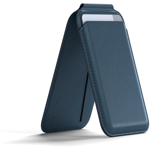 Satechi blue vegan-leather magnetic novčanik i držač za telefon Cene