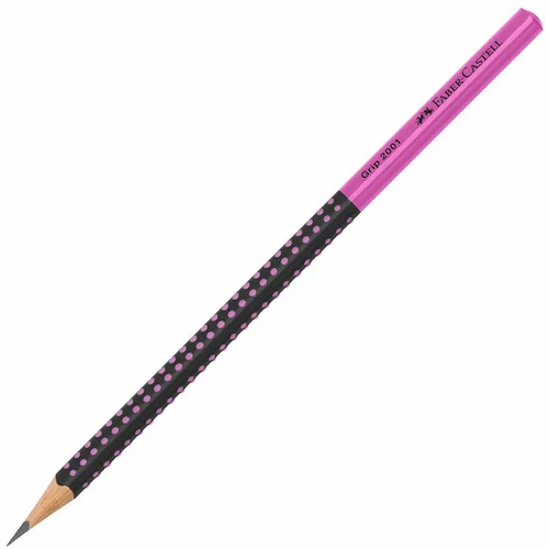 Faber-castell Grafitni svinčnik Grip, HB, črno roza