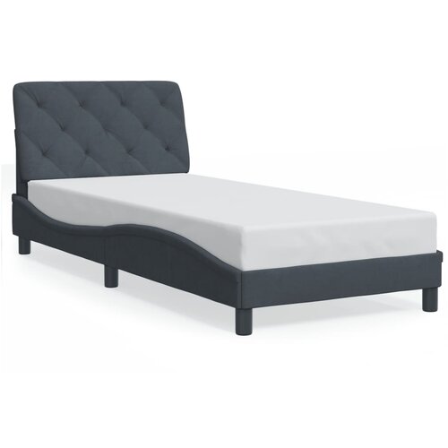  The Living Store Posteljni okvir z LED lučkami temno siv 80x200 cm žamet - Posteljni Okvir, (21491164) Cene