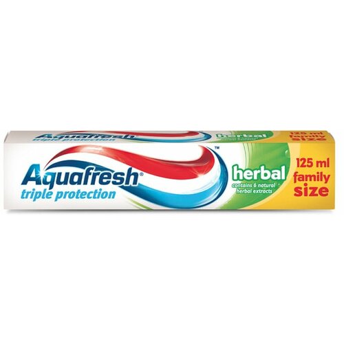 Aquafresh herbal pasta za zube family size 125 ml Slike