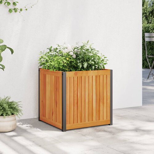 vidaXL Vrtna sadilica 45 x 45 x 44 cm masivno bagremovo drvo i čelik Cijene