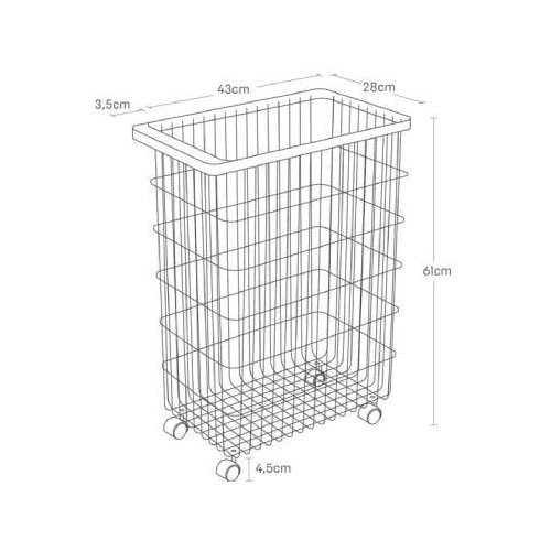 YAMAZAKI Bijela metalna ko&amp;scaron;ara za rublje 55 l Tower &amp;ndash; Slike