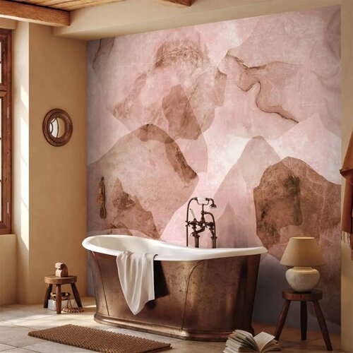  Foto tapeta - Pink terrazzo - minimalist background in marble watercolour pattern 150x105 Vodootporna Slike
