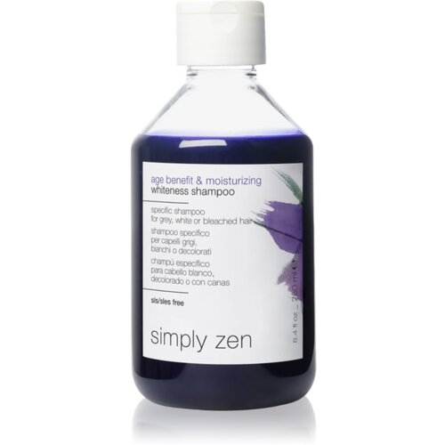 Simply Zen Age Benefit & Moisturizing Whiteness Shampoo šampon za toniranje za posvijetljenu ili kosu s pramenovima 250 ml Cijene
