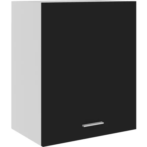  Viseča omarica črna 50x31x60 cm iverna plošča