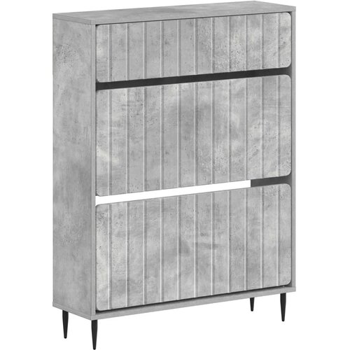  Ormar za cipele ZWOLLE 78 x 24 x 103 cm Konstruirano drvo - Betonska siva Slike