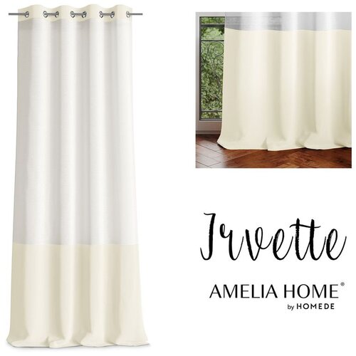  Curtain IRVETTE color white eyelets voile, velvet 140x250 ameliahome Cijene