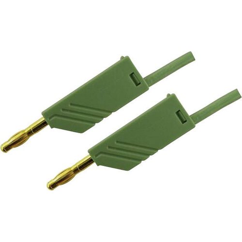 SKS Hirschmann 4mm PVC-test lead\, on both sides stackable plugs - Au\, 2\,5mm²\, 100 cm Merilni kabel 1m zelena\, MLN 100/2\,5 934063704, (20423283) Cene