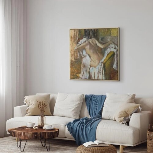  Slika - Edgar Degas &amp;ndash; Woman drying herself 40x40 U prirodnom drvenom okviru Slike